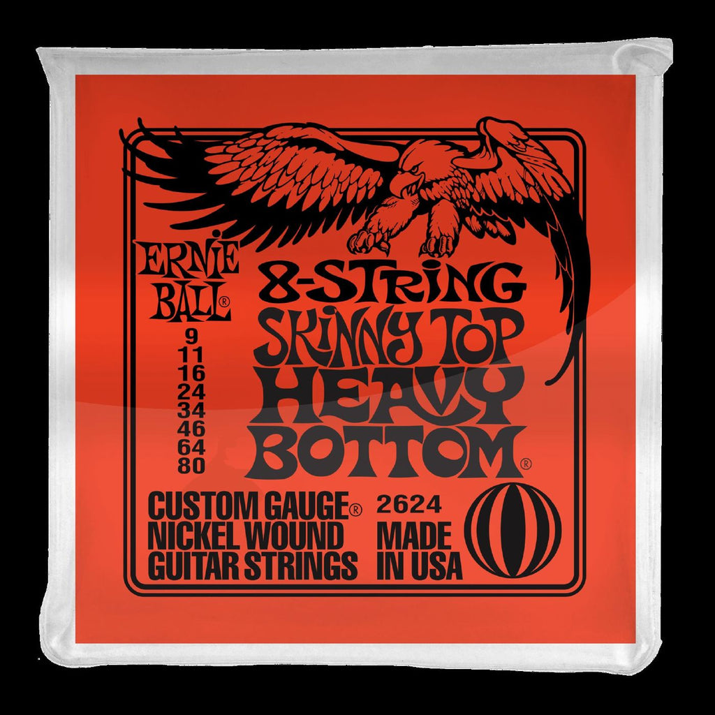 Ernie Ball 2624 Skinny Top Heavy Bottom Slinky 8-String Electric Guitar Strings