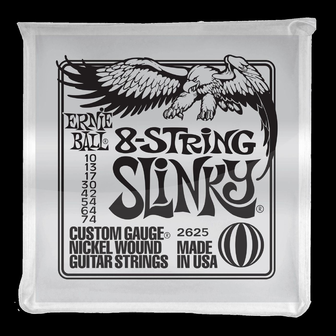Ernie Ball 2625 Slinky 8-String Nickel Wound Electric Guitar Strings