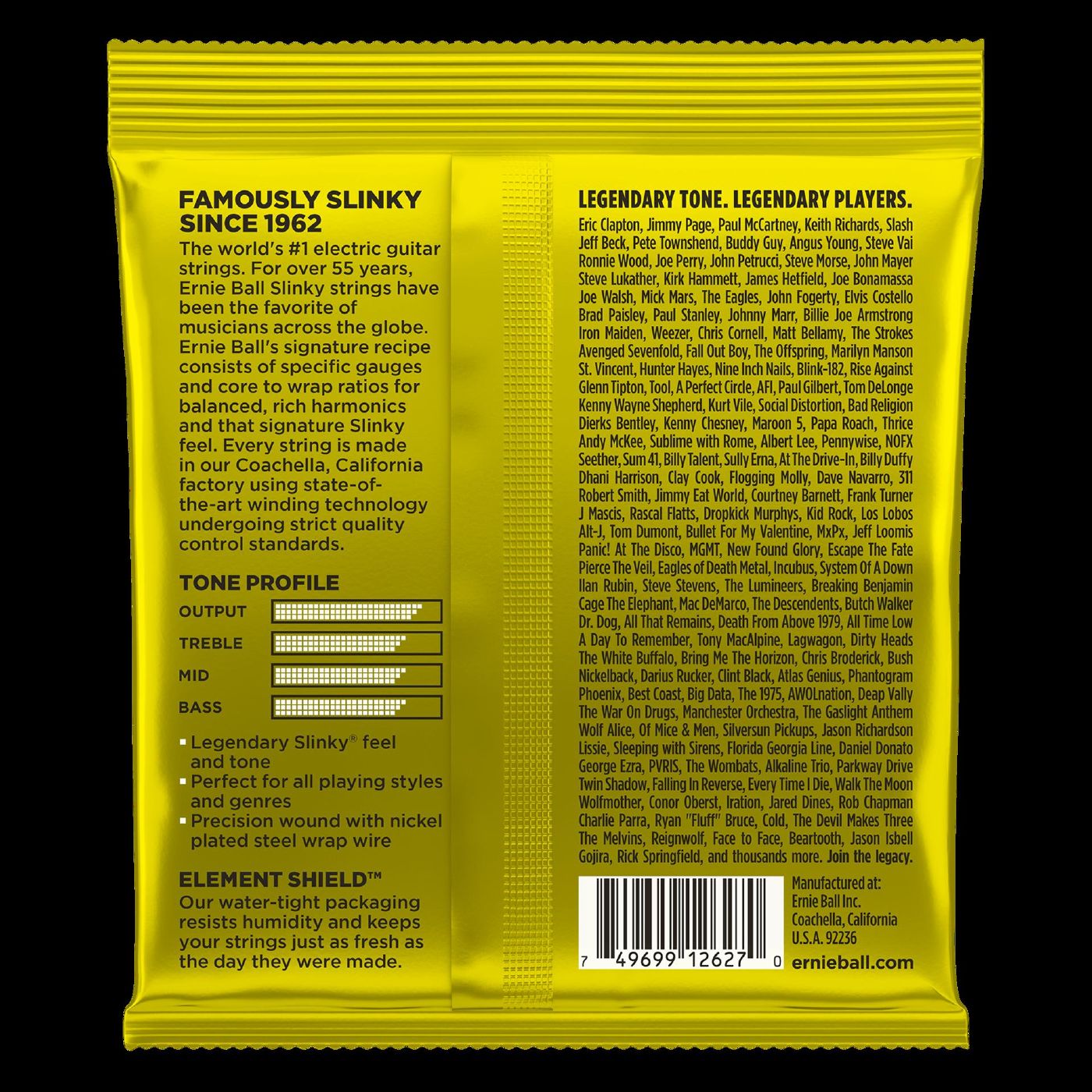 Ernie Ball 2627 Beefy Slinky Nickel Wound Electric Guitar Strings
