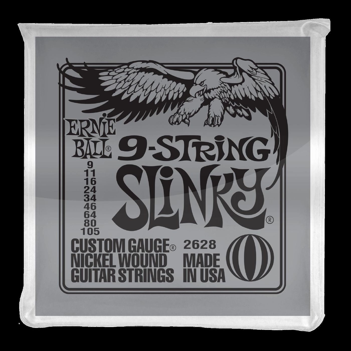Ernie Ball 2628 Slinky 9-String Nickel Wound Electric Guitar Strings