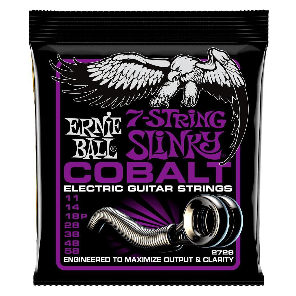 Ernie Ball 2729 11 - 56 Power Slinky Cobalt 7-String Electric Guitar Strings
