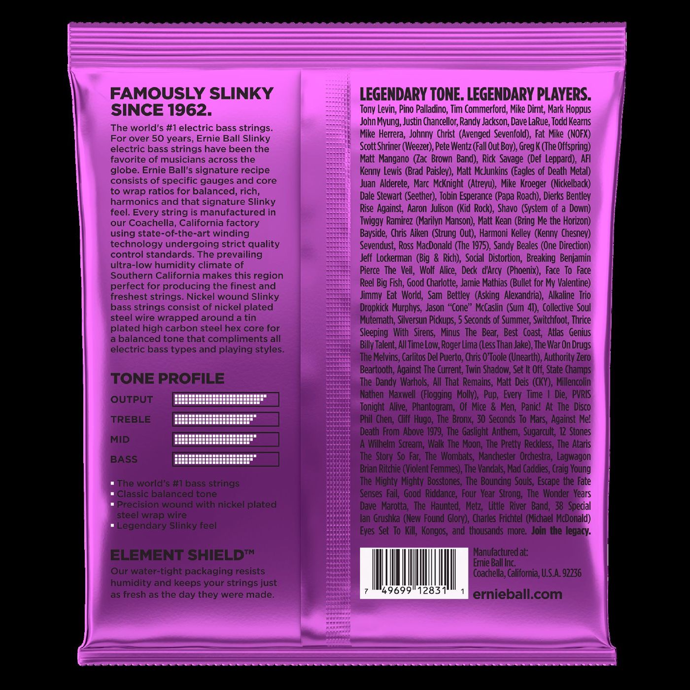 Ernie Ball 2831 Power Slinky Nickel Wound Electric Bass Strings