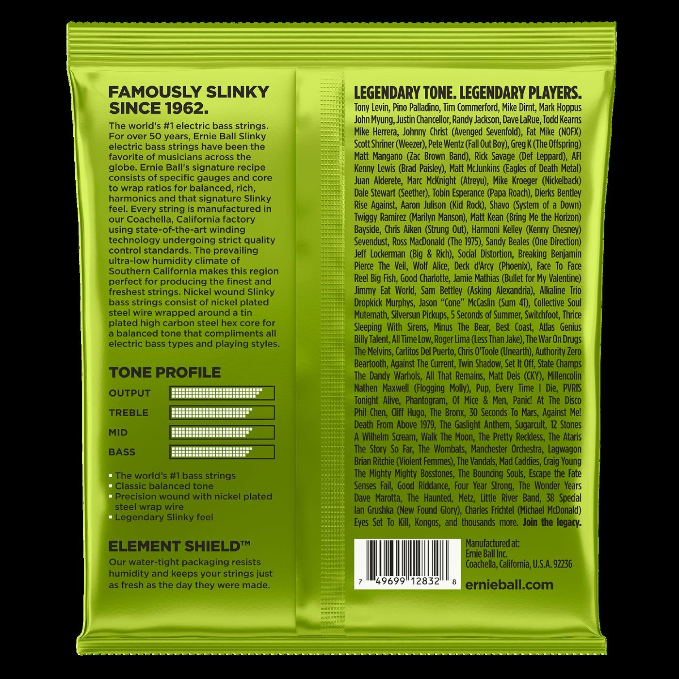 Ernie Ball 2832 Regular Slinky Nickel Wound Electric Bass Strings