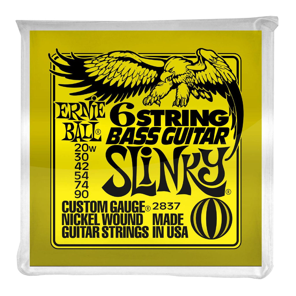Ernie Ball 2837 Slinky 6-String with small ball end 29 5-8 scale Bass Guitar Strings