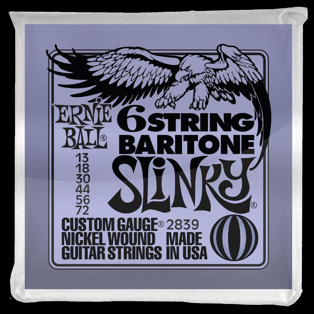 Ernie Ball 2839 Slinky 6-String with small ball end 29 5-8 scale Baritone Guitar Strings