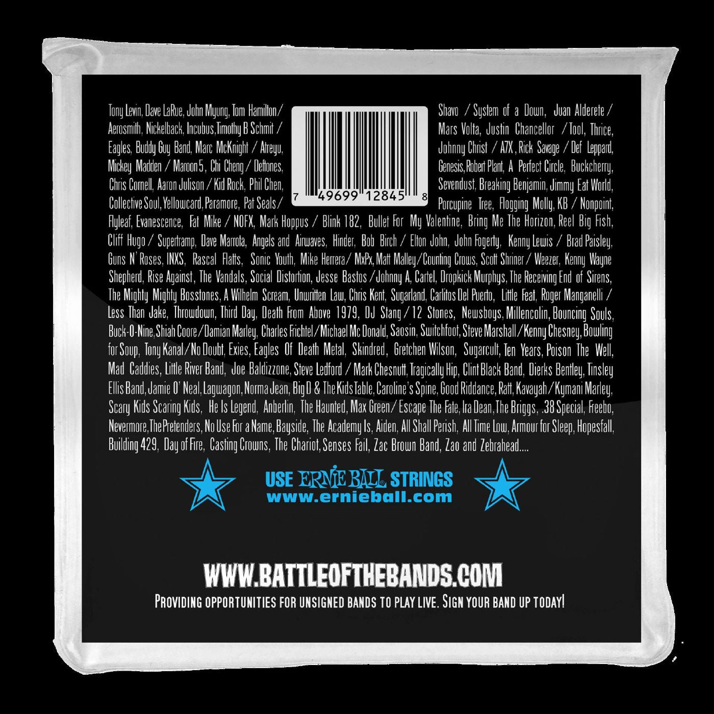 Ernie Ball 2845 Extra Slinky Stainless Steel Electric Bass Strings