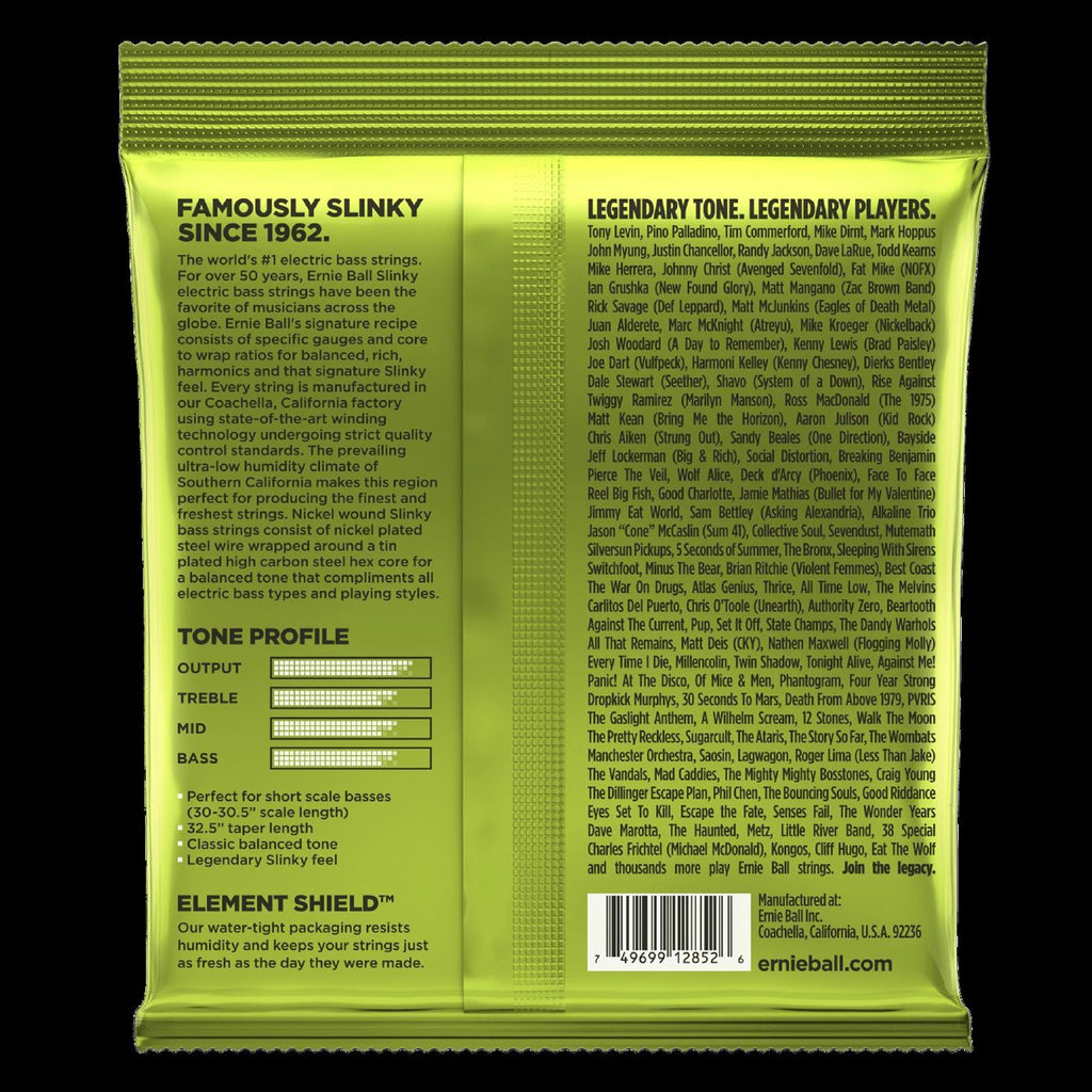 Ernie Ball 2852 Regular Slinky Short Scale Bass Guitar Strings