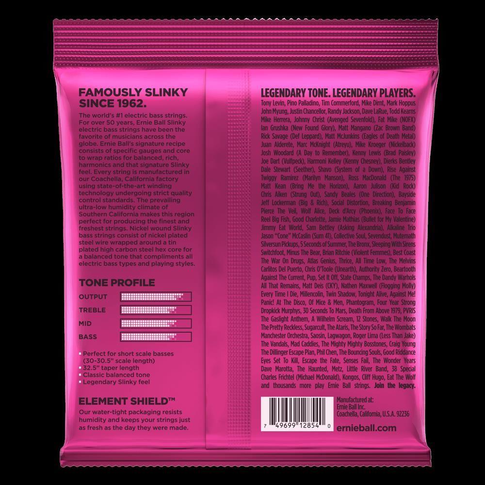 Ernie Ball 2854 Super Slinky Short Scale Bass Guitar Strings