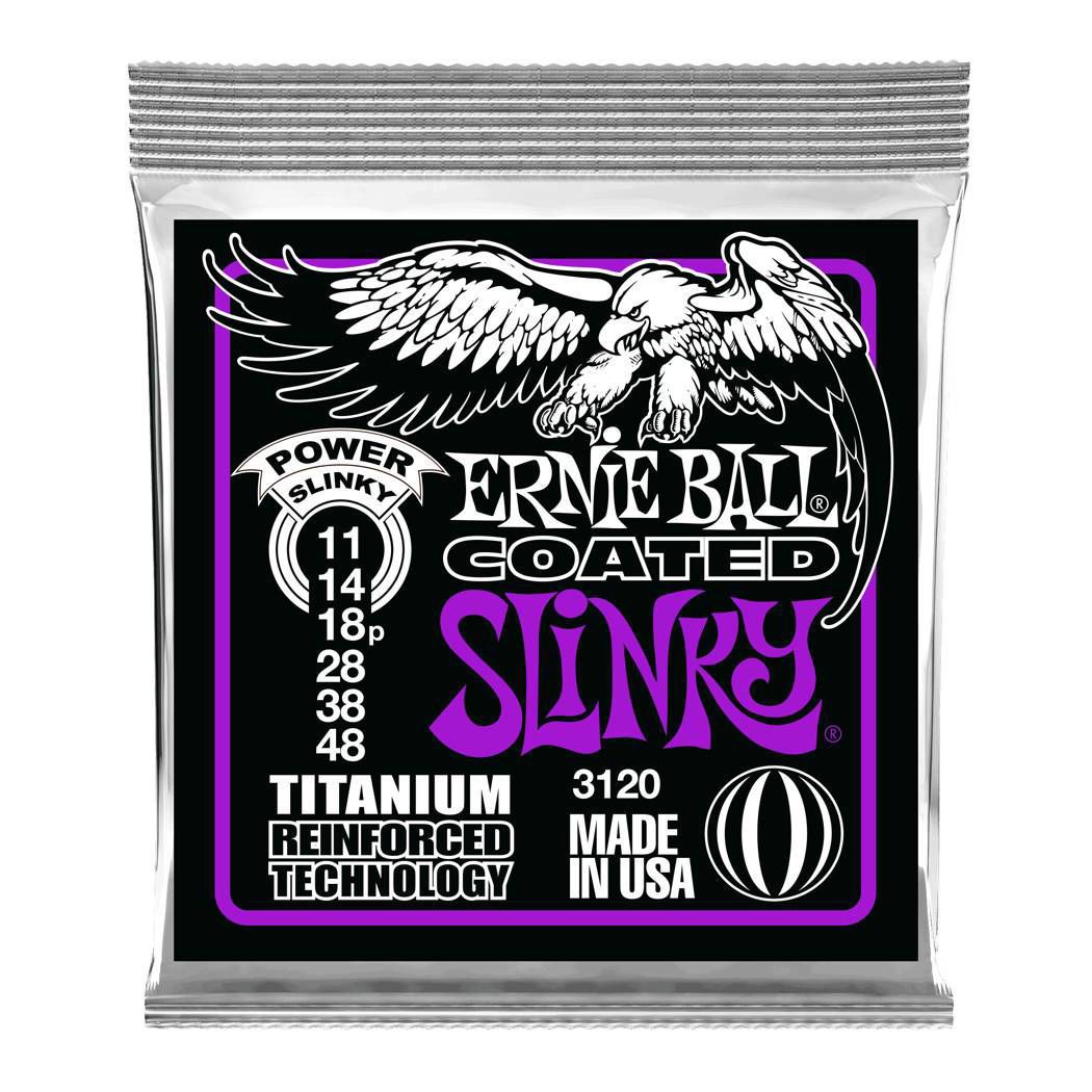 Ernie Ball 3120 11-48 Power Slinky RPS Coated Titanium Electric Guitar Strings