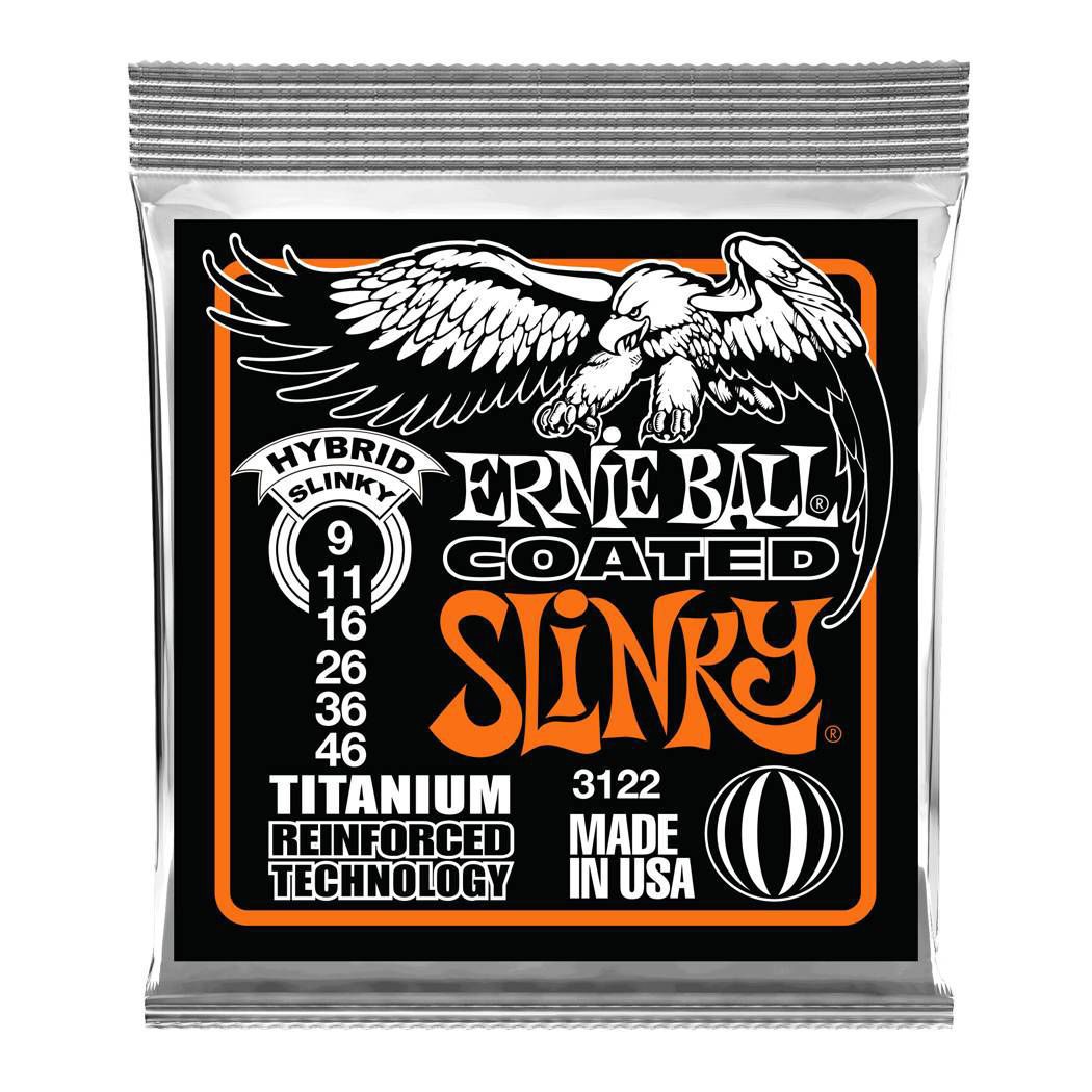 Ernie Ball 3122 9-46 Hybrid Slinky RPS Coated Titanium Electric Guitar Strings