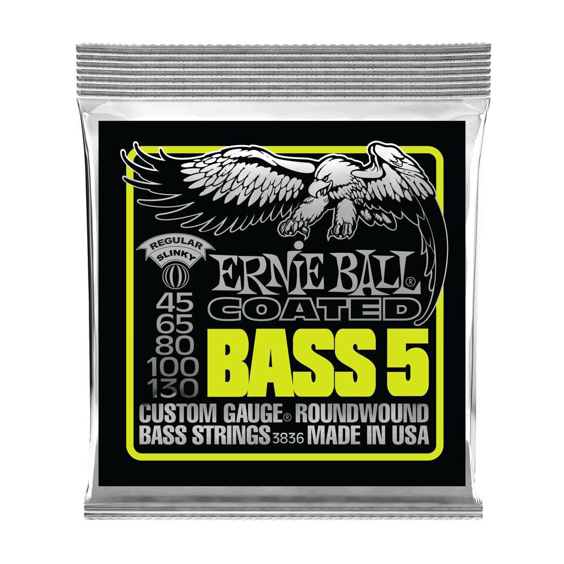 Ernie Ball 3836 45-130 Bass 5 Slinky Coated Electric Bass Guitar Strings