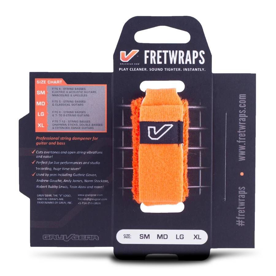 Gruv Gear FretWraps Guitar String Muter in Orange - Small (1-Pack)