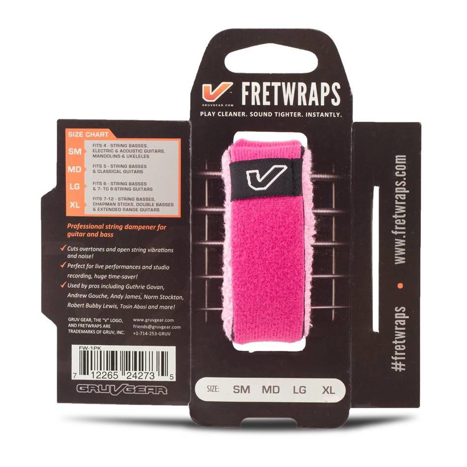 Gruv Gear FretWraps Guitar String Muter in Pink - Small (1-Pack)