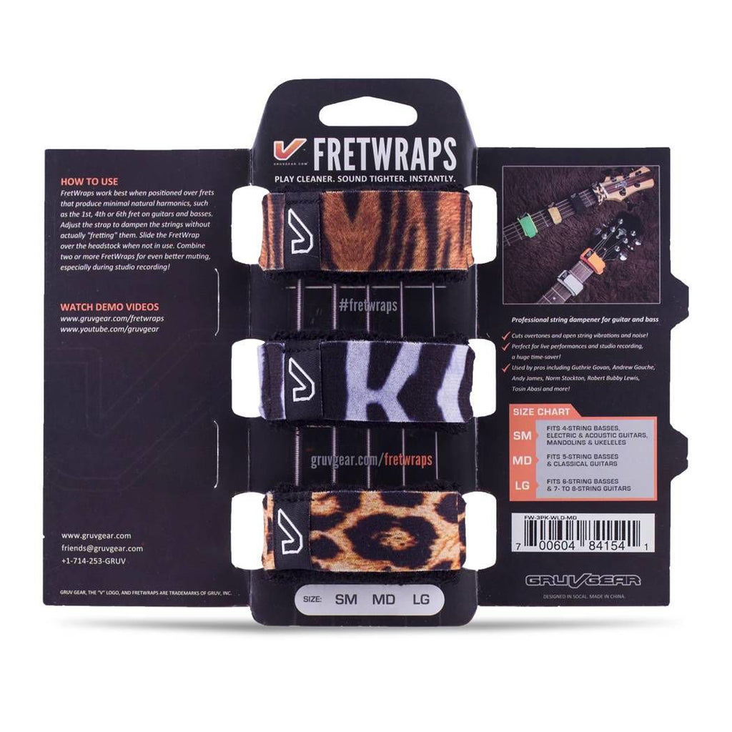 Gruv Gear Medium Fretwraps in Safari (3-Pack)