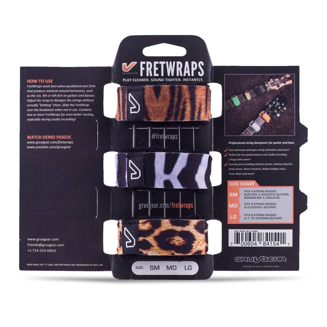 Gruv Gear Medium Fretwraps in Safari (3-Pack)