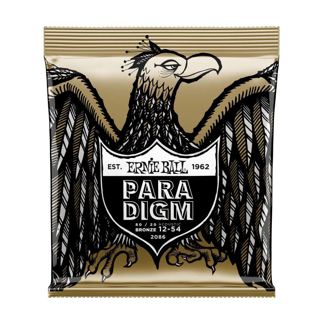 Ernie Ball 2086 12-54  Paradigm Med Light 80 - 20 Bronze Acoustic Guitar Strings