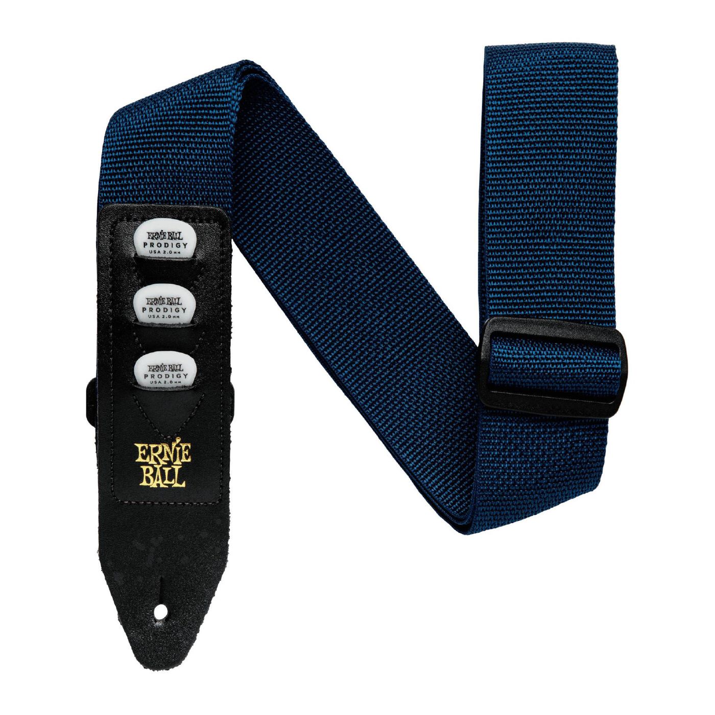 Ernie Ball 4236 Pickholder Guitar Strap in Navy (Holds 3 Picks)