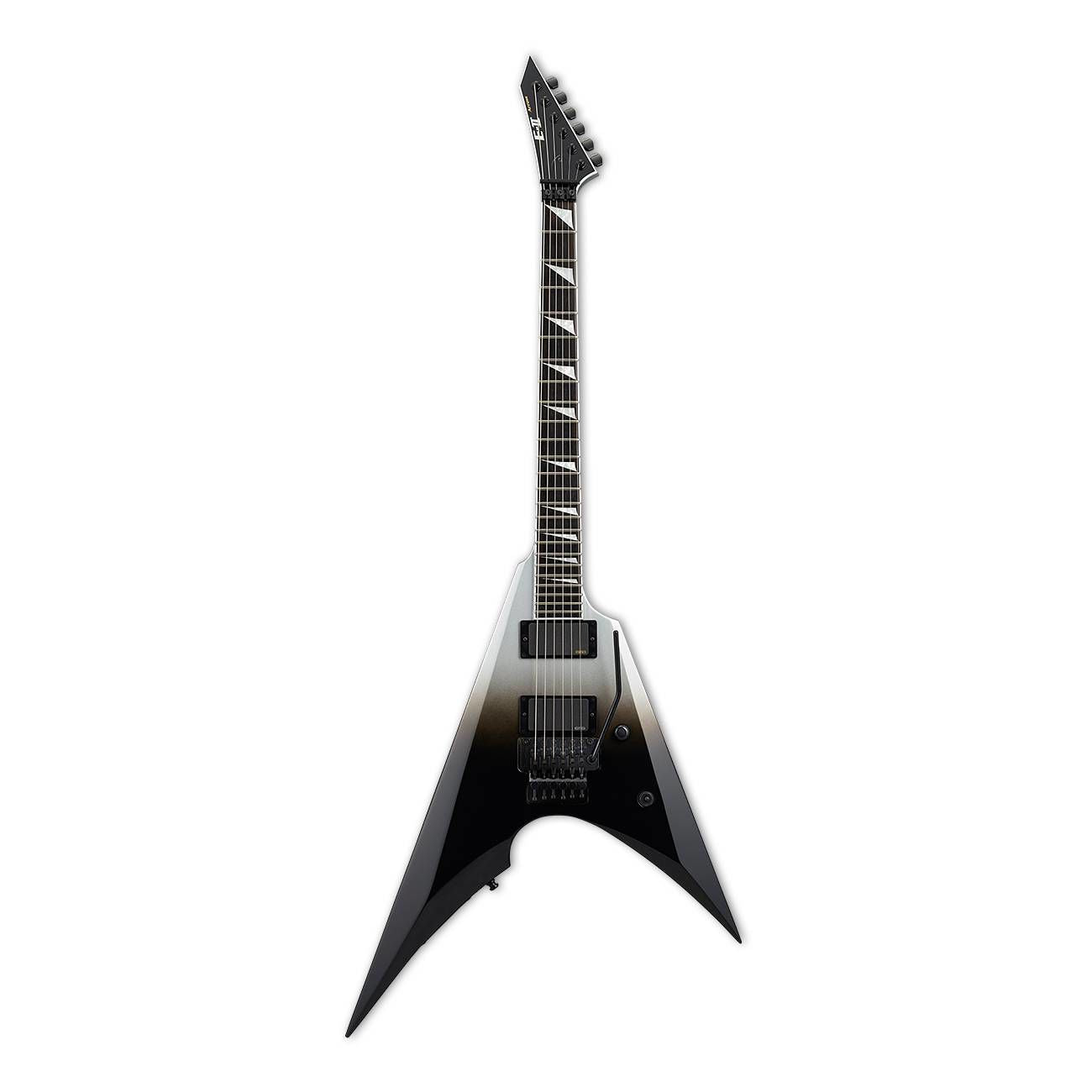 ESP E-II Arrow Electric Guitar with Floyd Rose - Black Silver Fade