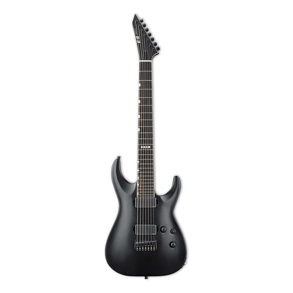 ESP E-II Horizon NT 7-String Baritone Hipshot Electric Guitar in Black Sati