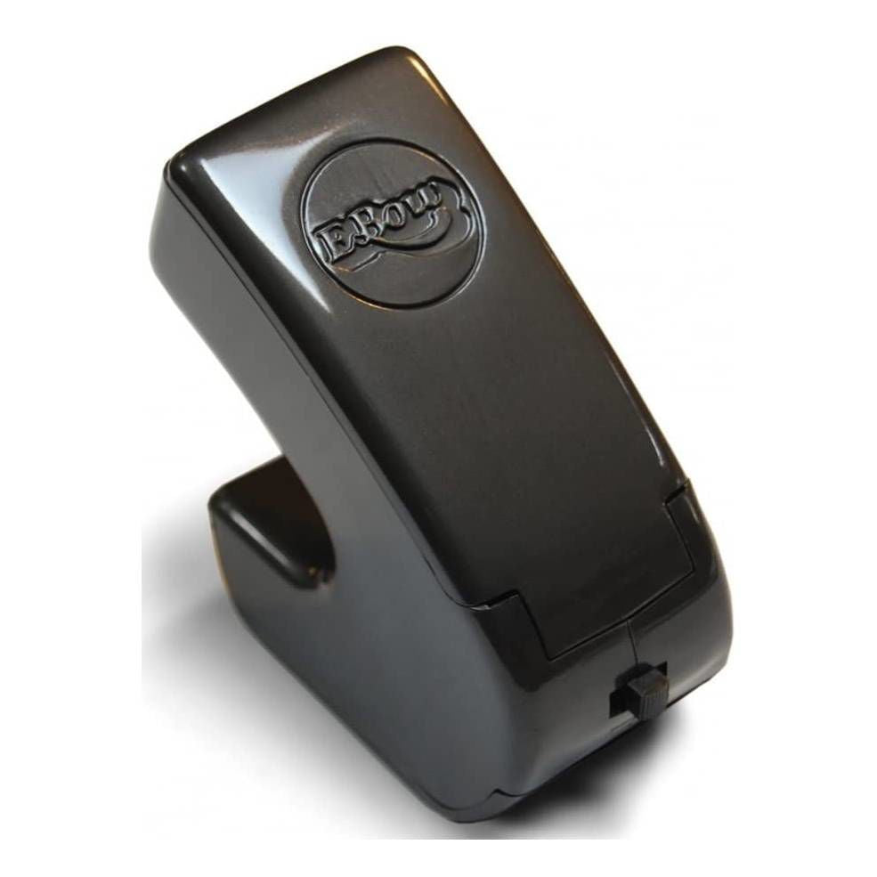 EBOW hand-held electronic bow for electric guitar effects accessory, showing the compact device in a close-up view.