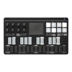 Korg nanoKEY Studio mobile MIDI keyboard controller with compact keys and control pads, designed for music production and performance.