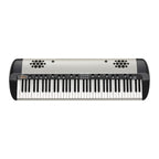 Korg SV-2 73-key stage vintage piano keyboard with built-in speaker system, black finish, and detailed control panel.