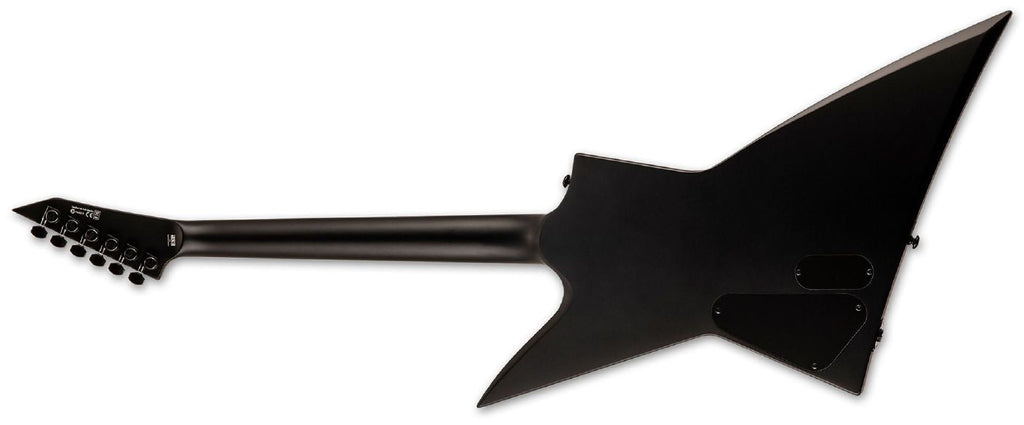 LTD EX Black Metal Electric Guitar in Black Satin
