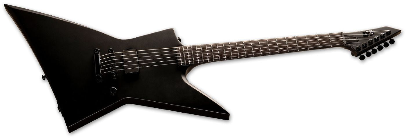 LTD EX Black Metal Electric Guitar in Black Satin