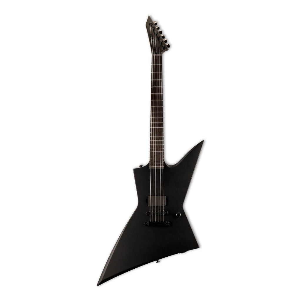 LTD EX Black Metal Electric Guitar in Black Satin