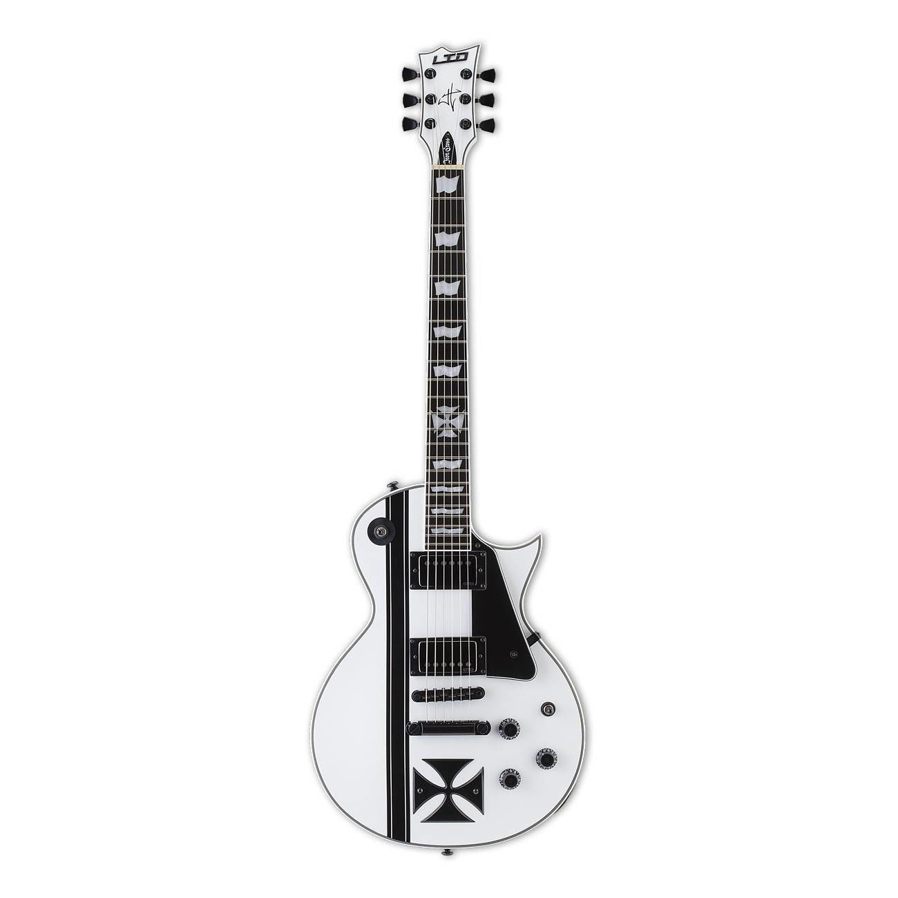 LTD James Hetfield Signature Iron Cross Electric Guitar in Snow White