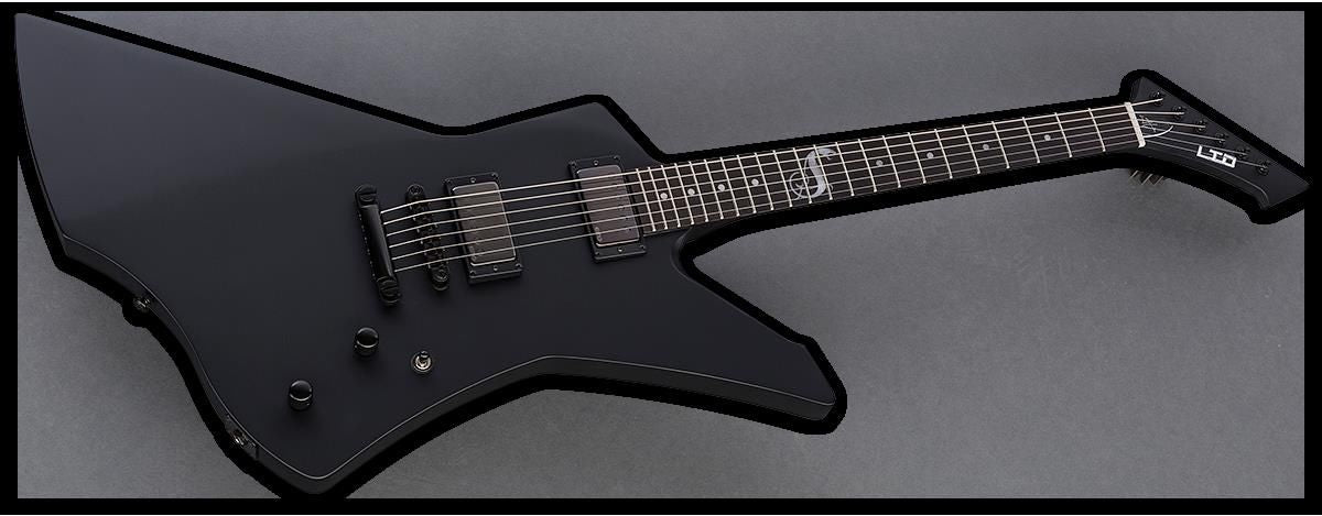 LTD James Hetfield Snakebyte Electric Guitar in Black Satin