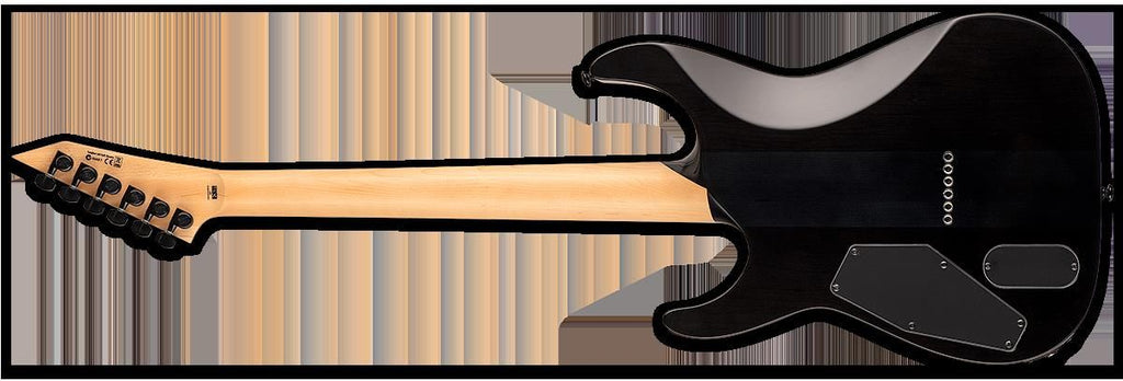 LTD M-1000HT Burled Poplar Top Electric Guitar in Black Fade