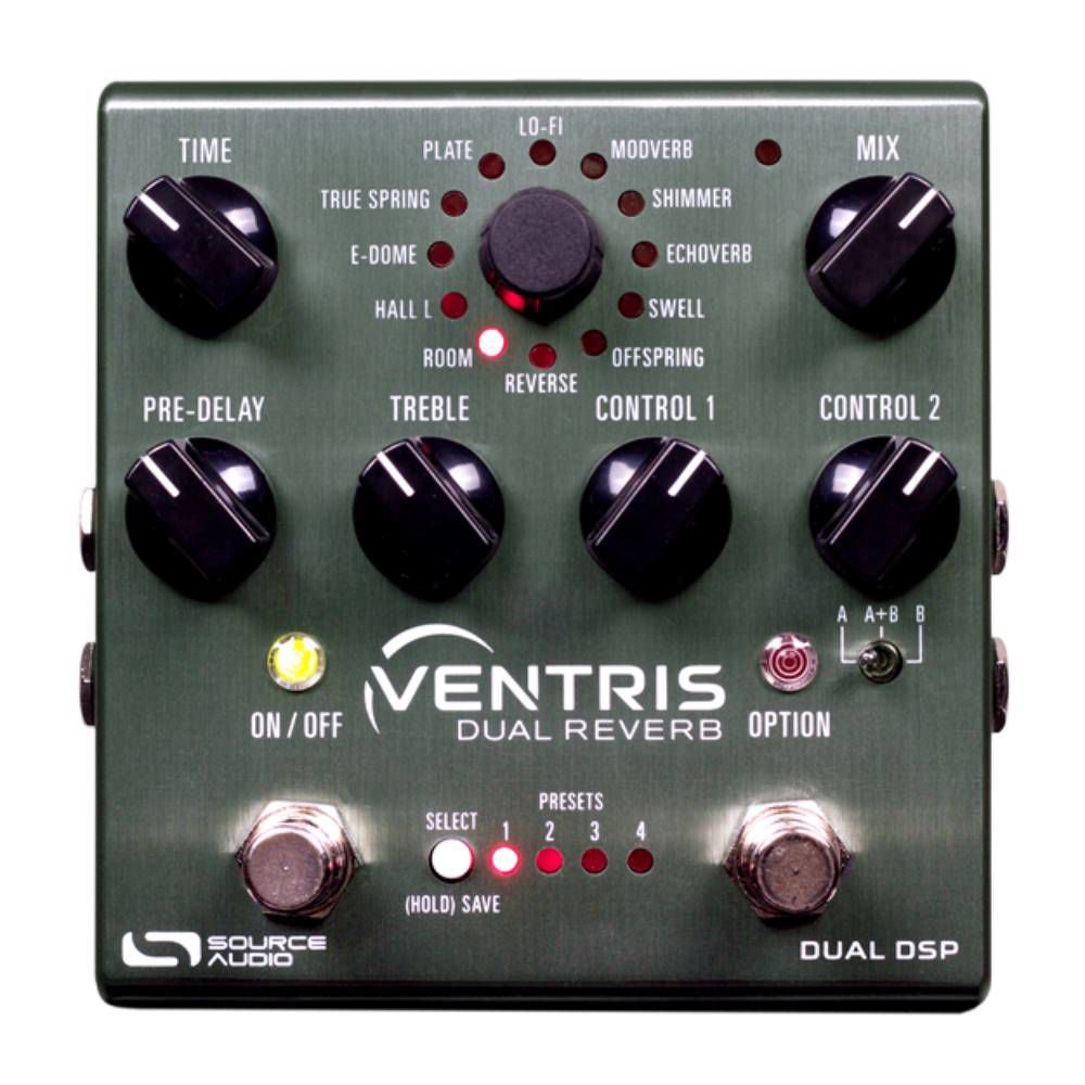 Source Audio One Series Ventris Dual Reverb Guitar Effects Pedal (Power Supply Included)