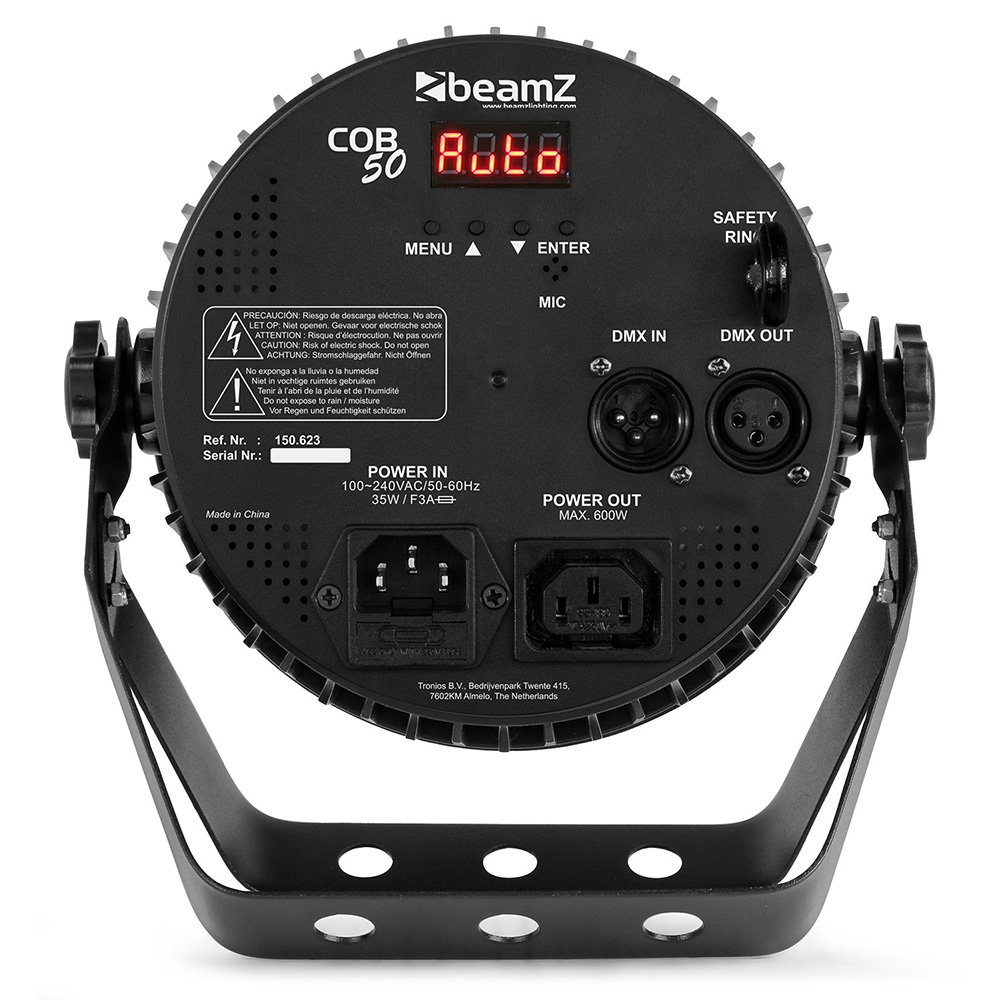 Beamz COB50 Slimline 50W RGBAW COB LED Parcan