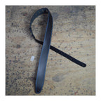 Colonial Leather 2.5 inch Basic Leather Guitar Strap - Double Stitched Blue