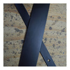 Colonial Leather 2.5 inch Solid Hide Leather Guitar Strap - Black