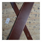 Colonial Leather  2.5 inch Solid Hide Leather Guitar Strap - Brown