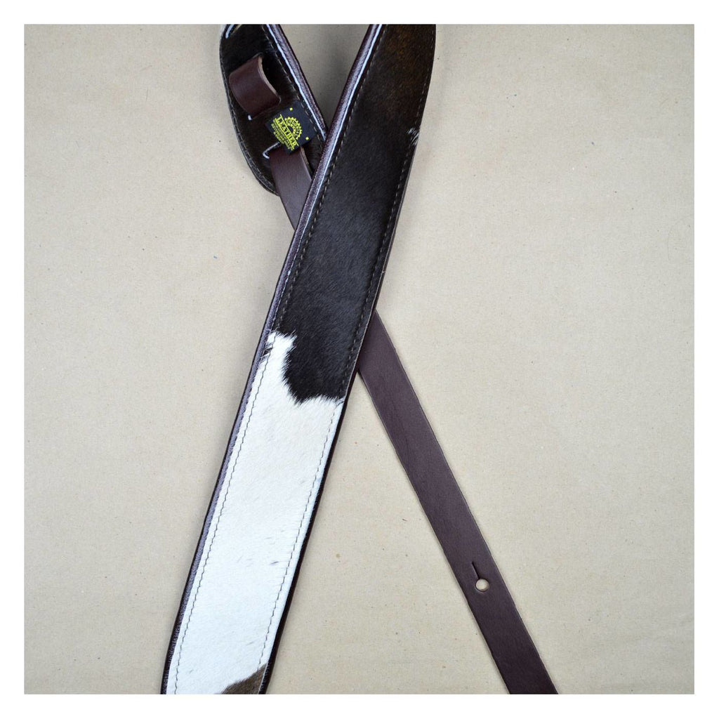 Colonial Leather 2.5 inch Cowskin Upholstered and Padded Guitar Strap - Brown