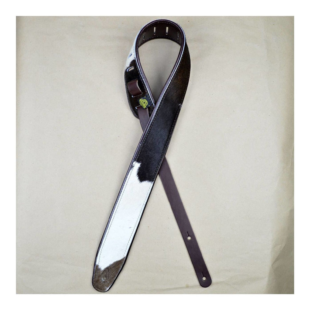 Colonial Leather 2.5 inch Cowskin Upholstered and Padded Guitar Strap - Brown