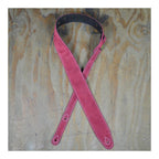 Colonial Leather Double Suede Guitar Strap - Burgundy