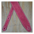Colonial Leather Double Suede Guitar Strap - Burgundy