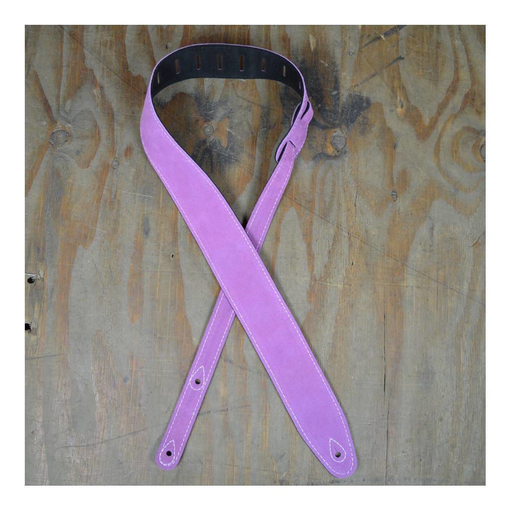 Colonial Leather 2.5 Double Suede Guitar Strap in Lilac