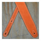 Colonial Leather Double Suede Guitar Strap - Orange