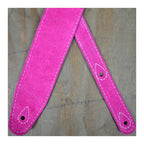 Colonial Leather 2.5 Inch Double Suede Guitar Strap - Pink