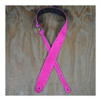 Colonial Leather 2.5 Inch Double Suede Guitar Strap - Pink