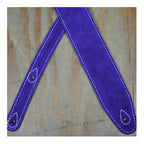 Colonial Leather 2.5 Inch Double Suede Guitar Strap - Violet