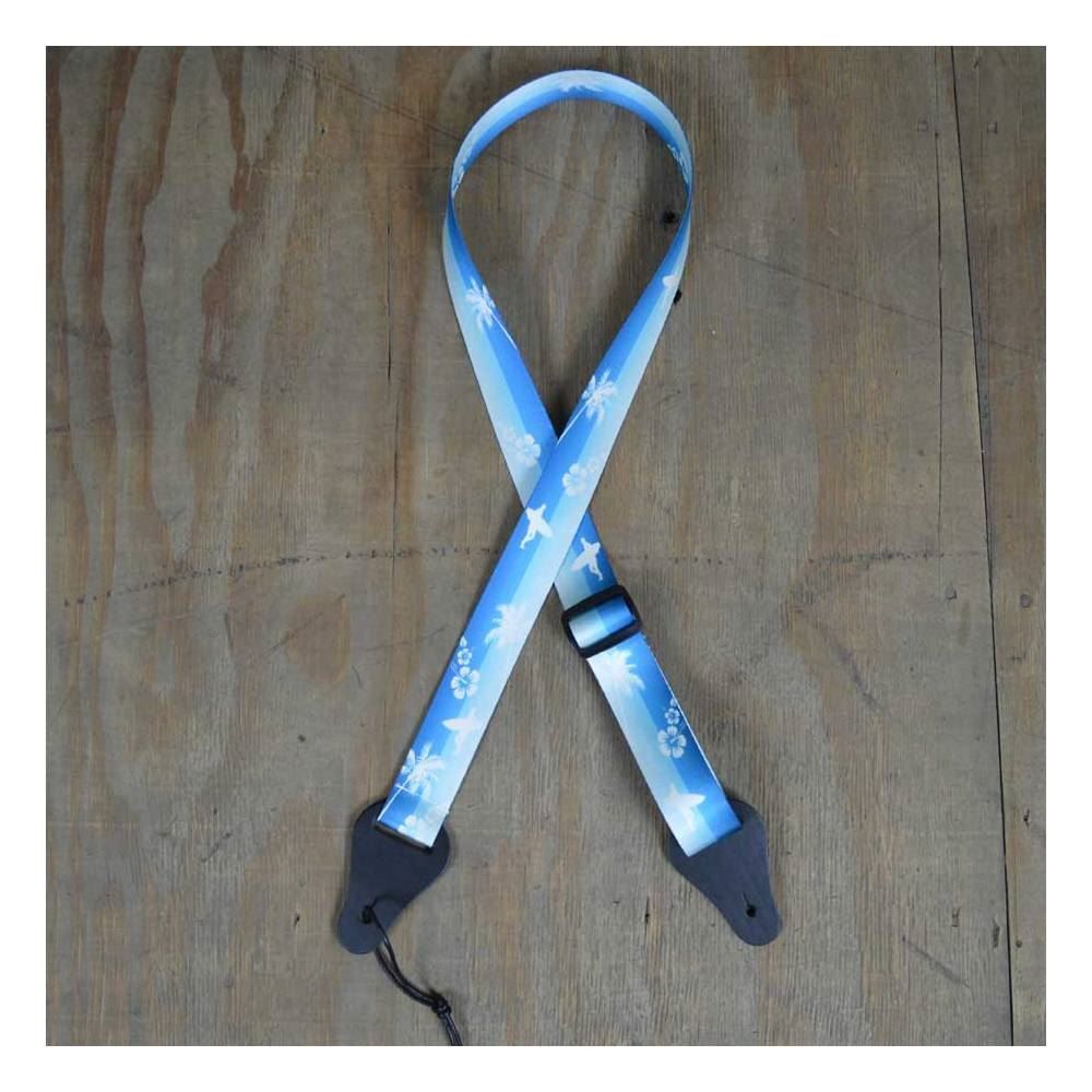 Colonial Leather Printed Webbing Ukulele Strap - Surf