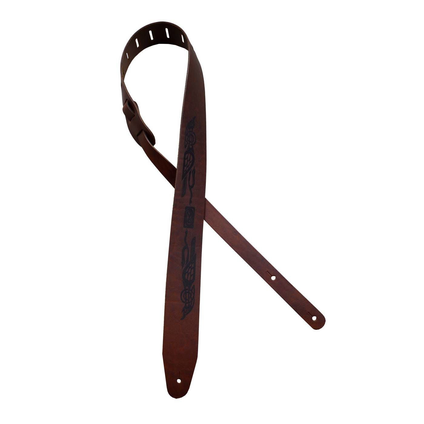 Colonial Leather Aztec Phoenix Laser Etched Leather Guitar Strap