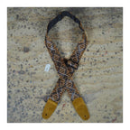 Colonial Leather Lacing & Suede Guitar Strap - Tan