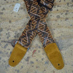 Colonial Leather Lacing & Suede Guitar Strap - Tan